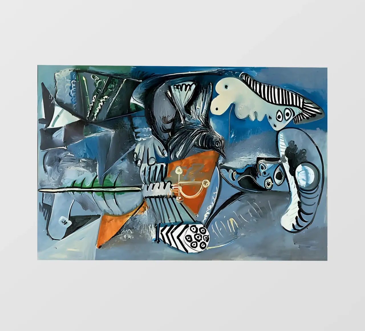 Picasso Composizione astratta Forme umane di uccelli telo in pvc da homdeco