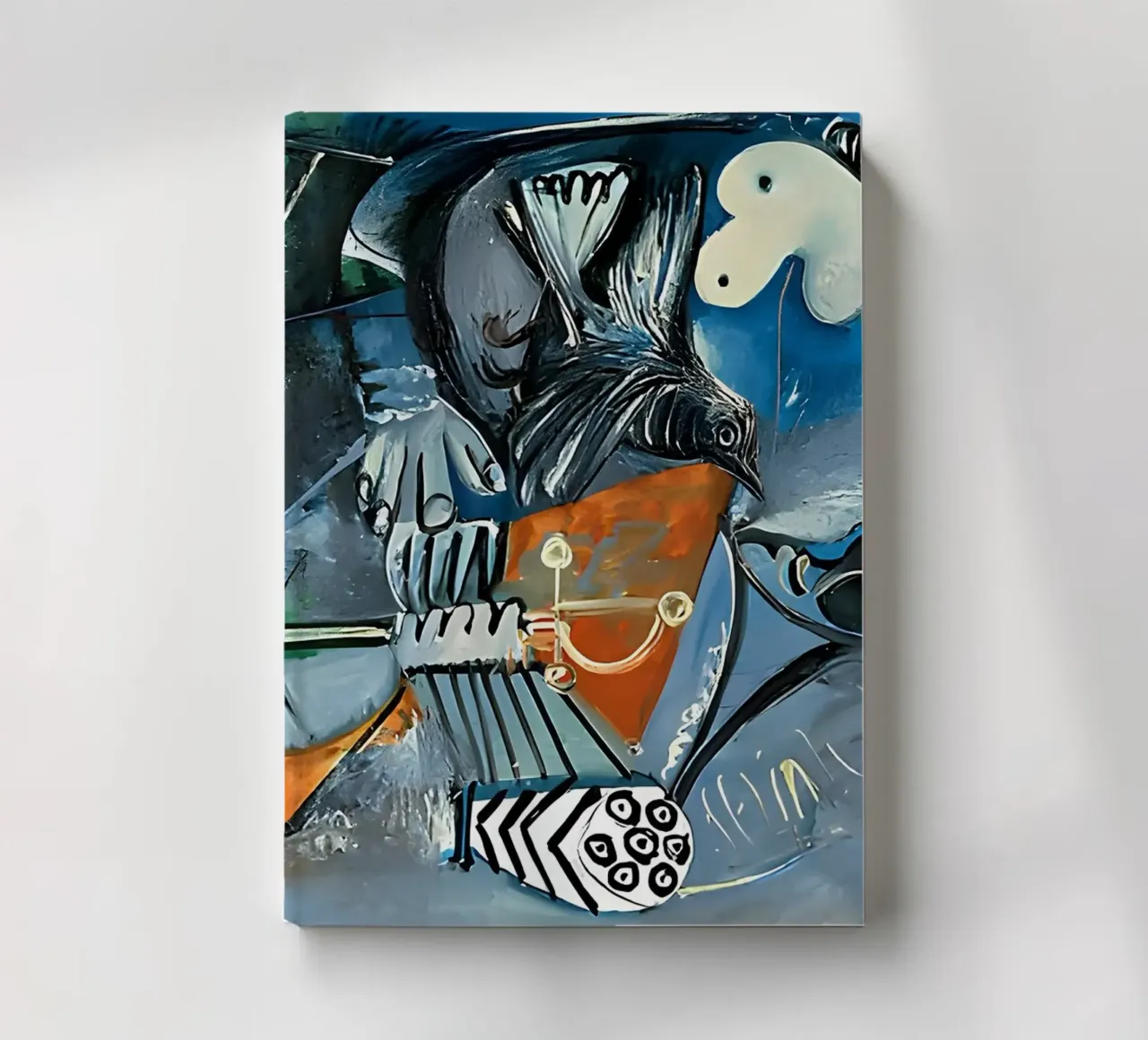 Picasso Abstract Composition Bird Human Forms notebook by homdeco