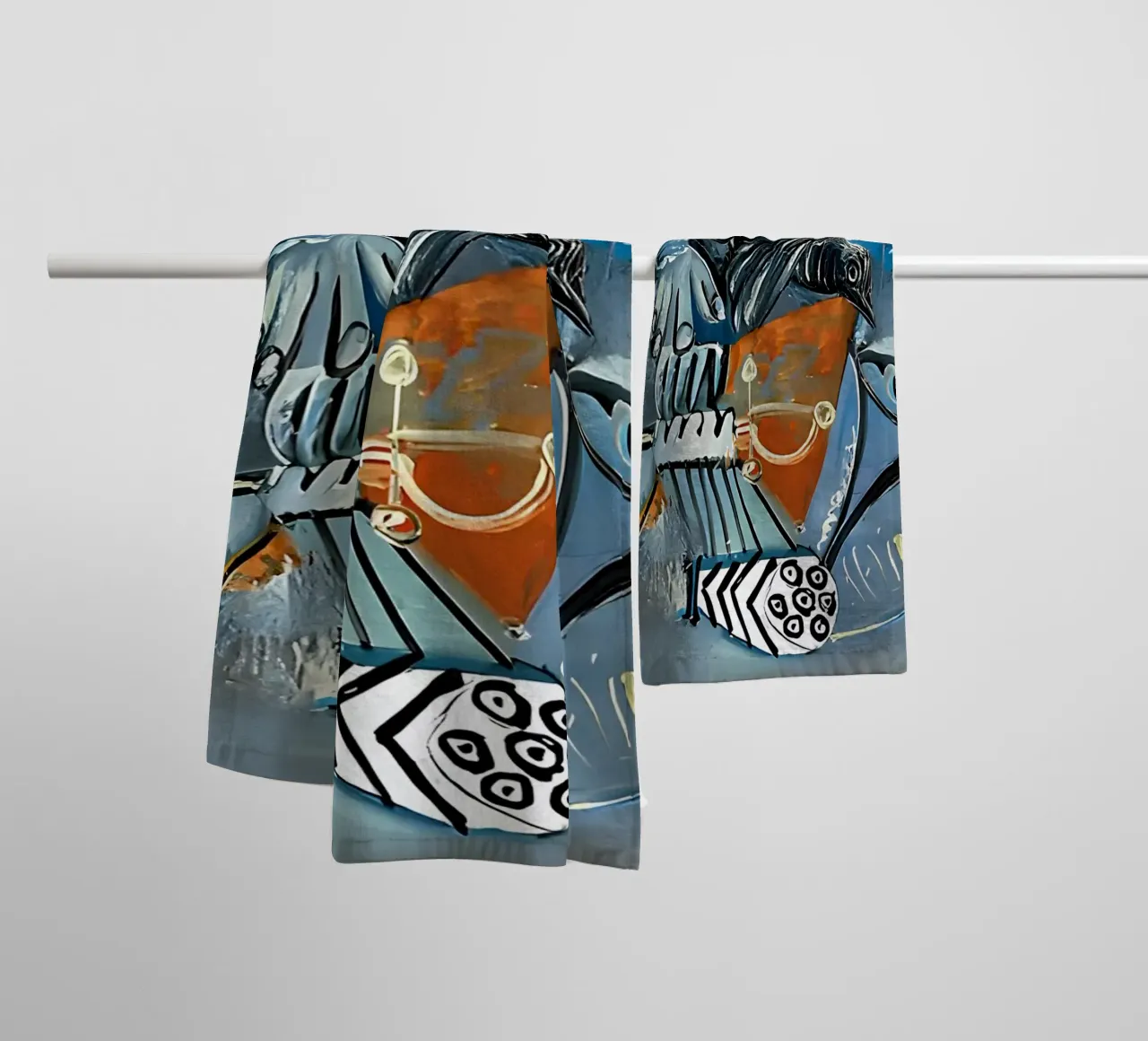 Picasso Abstract Composition Bird Human Forms towel by homdeco