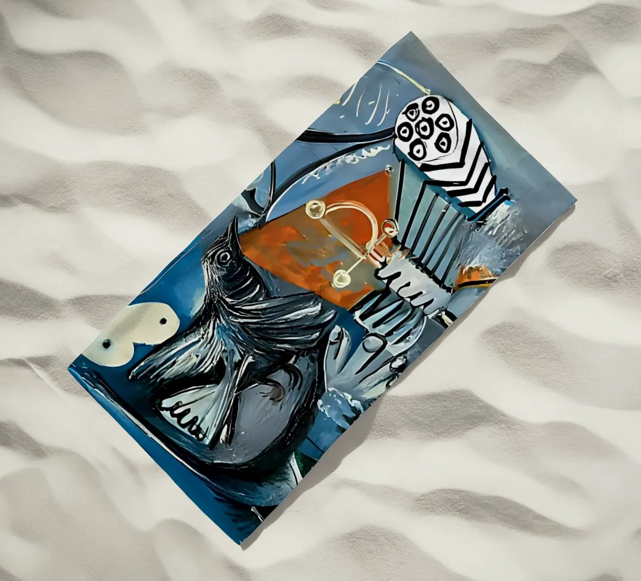 Picasso Composizione astratta Forme umane di uccelli telo mare da homdeco