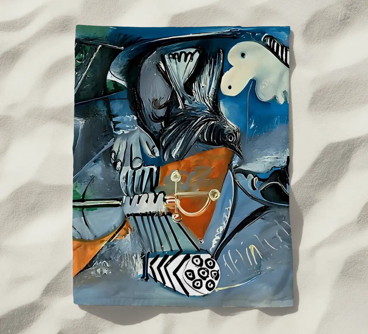 Picasso Composizione astratta Forme umane di uccelli telo mare da homdeco