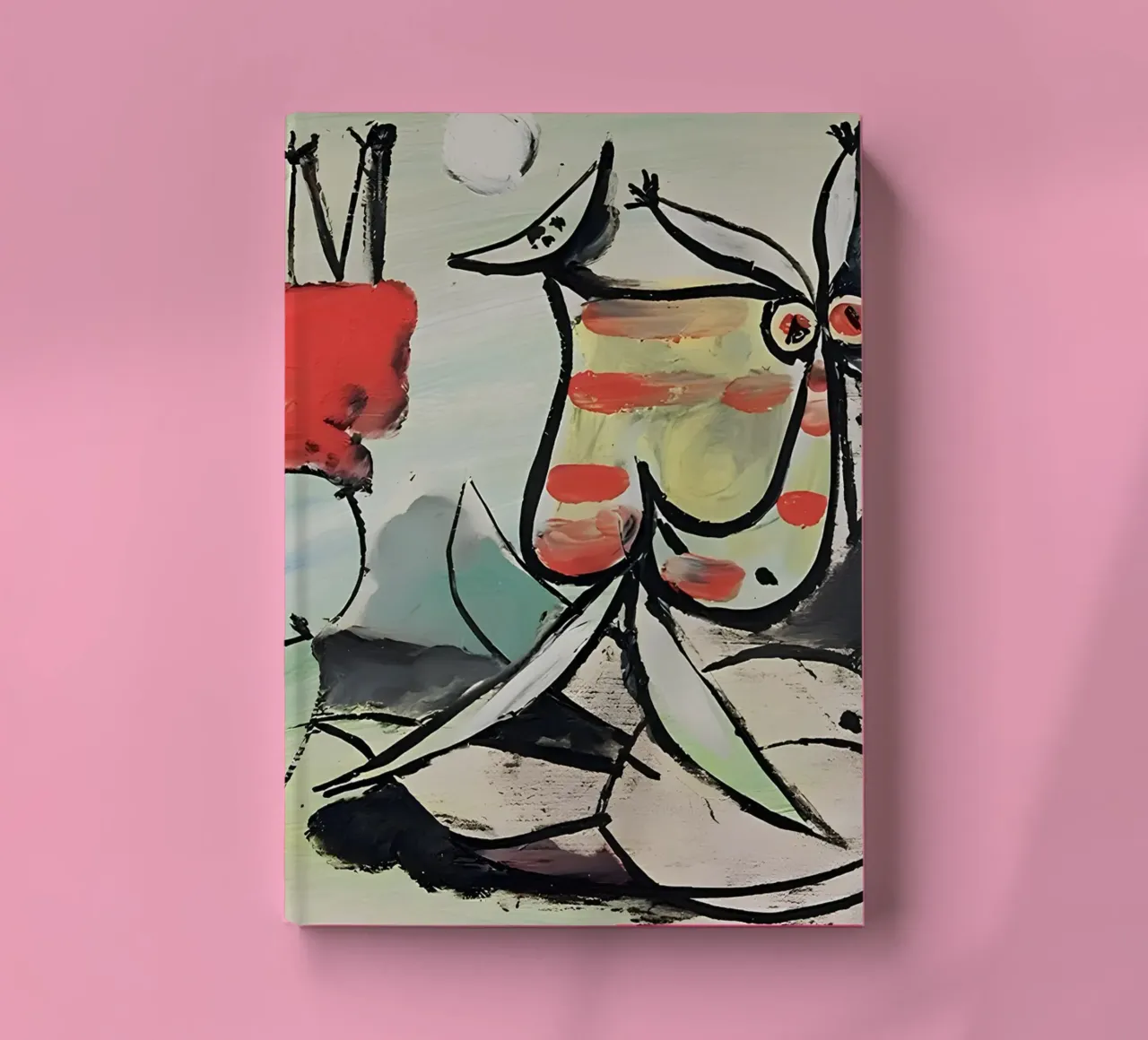 Abstract Figures Playful Cubist Scene Expressive Art notebook by homdeco