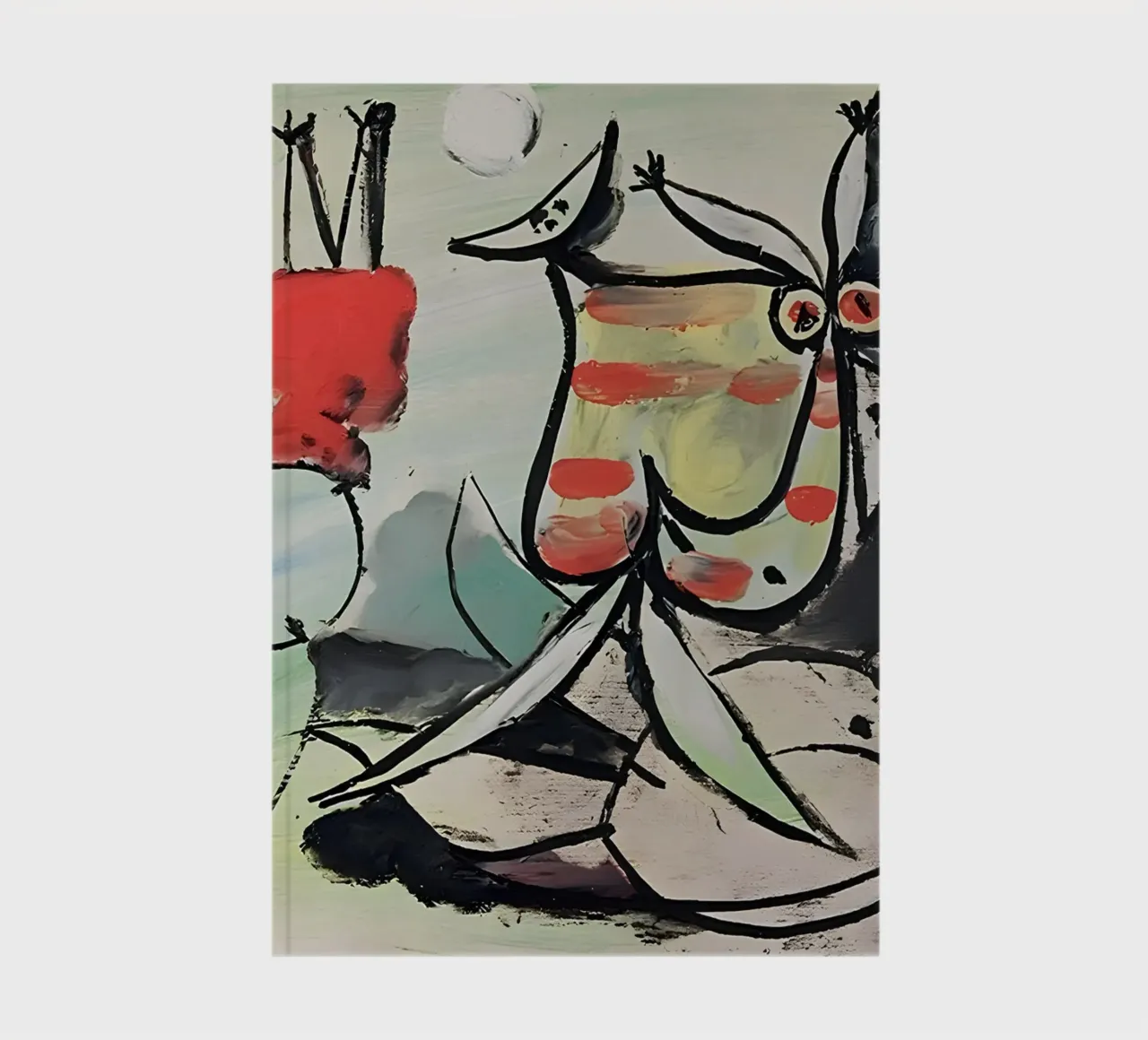 Abstract Figures Playful Cubist Scene Expressive Art notebook by homdeco