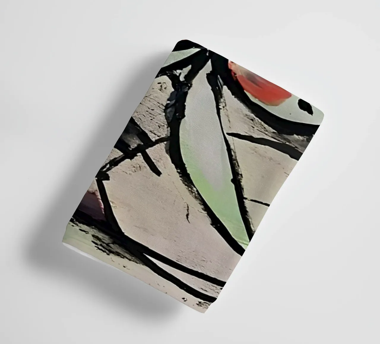 Abstract Figures Playful Cubist Scene Expressive Art towel by homdeco