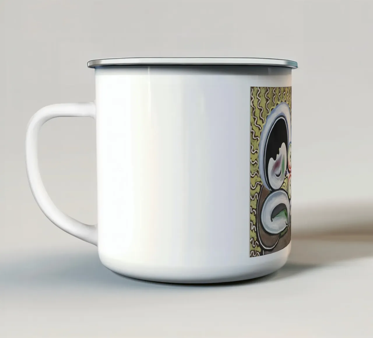 Picasso Donna addormentata Natura morta Colori cubisti tazza in smalto da homdeco