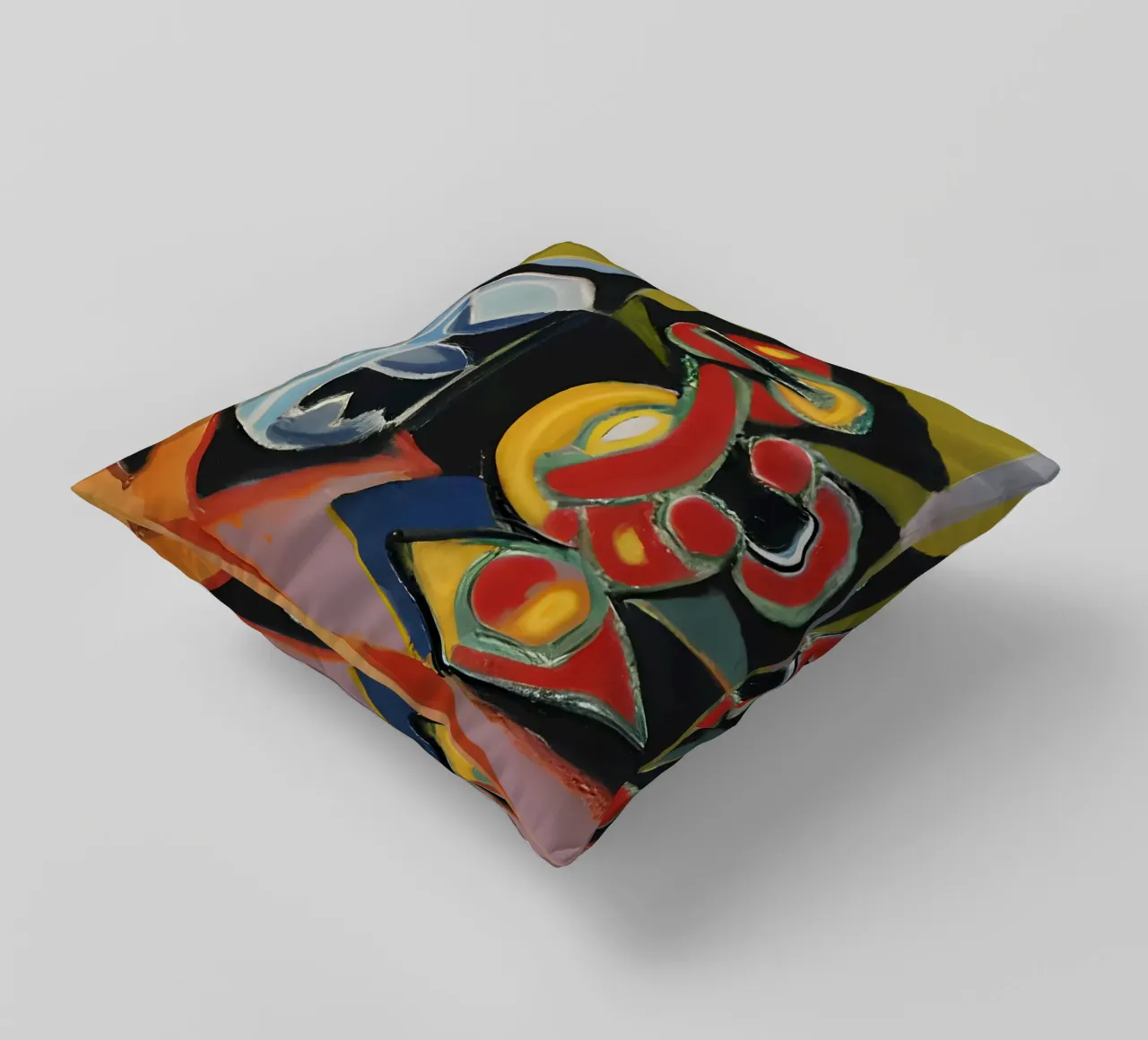 Natura morta astratta Forme geometriche colorate Cubista cuscino da homdeco