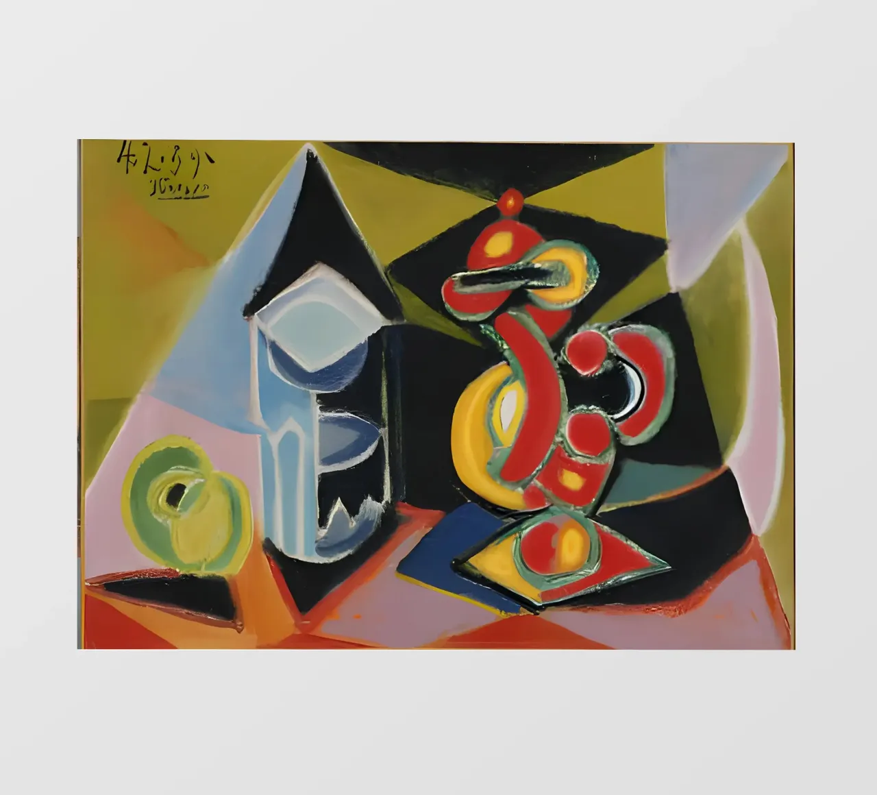 Natura morta astratta Forme geometriche colorate Cubista pellicola backlit da homdeco