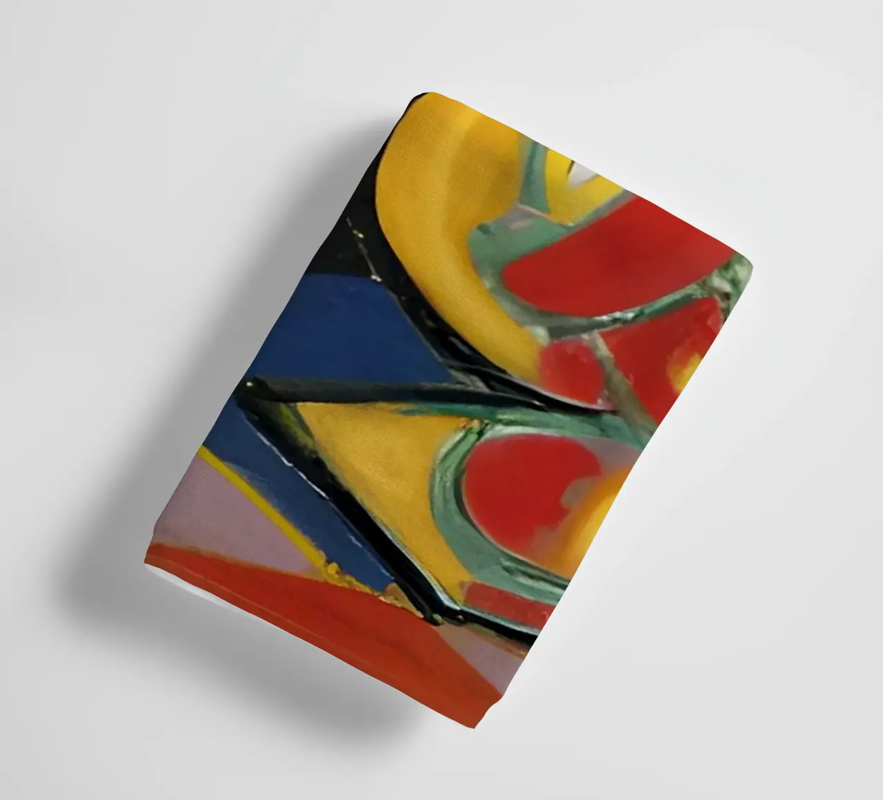 Natura morta astratta Forme geometriche colorate Cubista asciugamano da bagno da homdeco