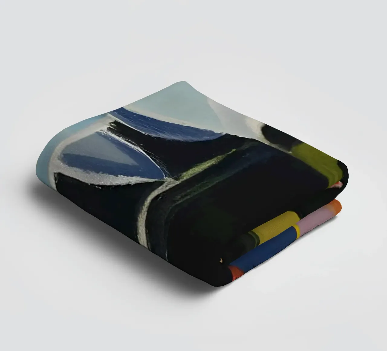 Natura morta astratta Forme geometriche colorate Cubista asciugamano da bagno da homdeco