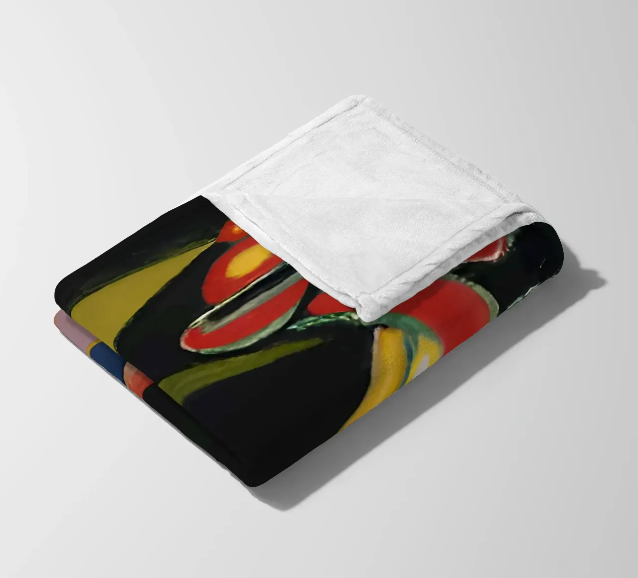 Natura morta astratta Forme geometriche colorate Cubista coperta in pile da homdeco