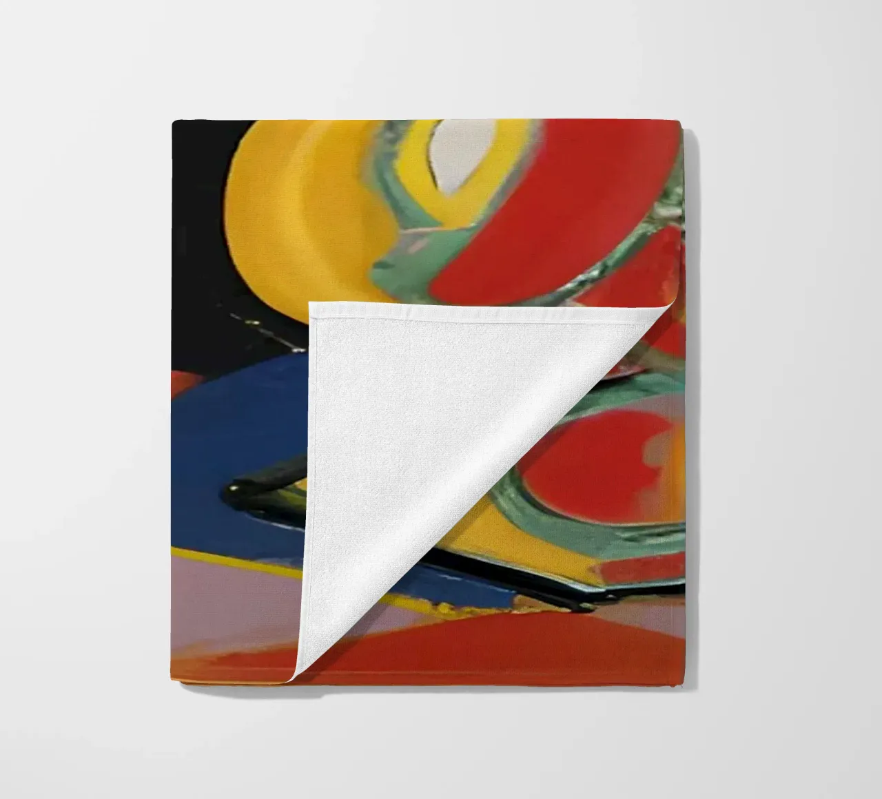 Natura morta astratta Forme geometriche colorate Cubista telo mare da homdeco