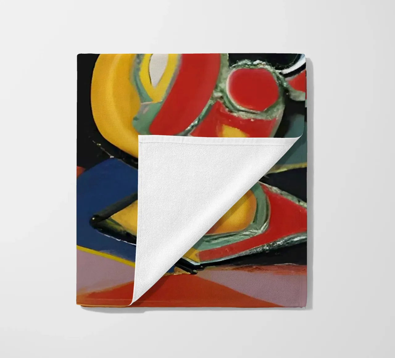 Natura morta astratta Forme geometriche colorate Cubista telo mare da homdeco
