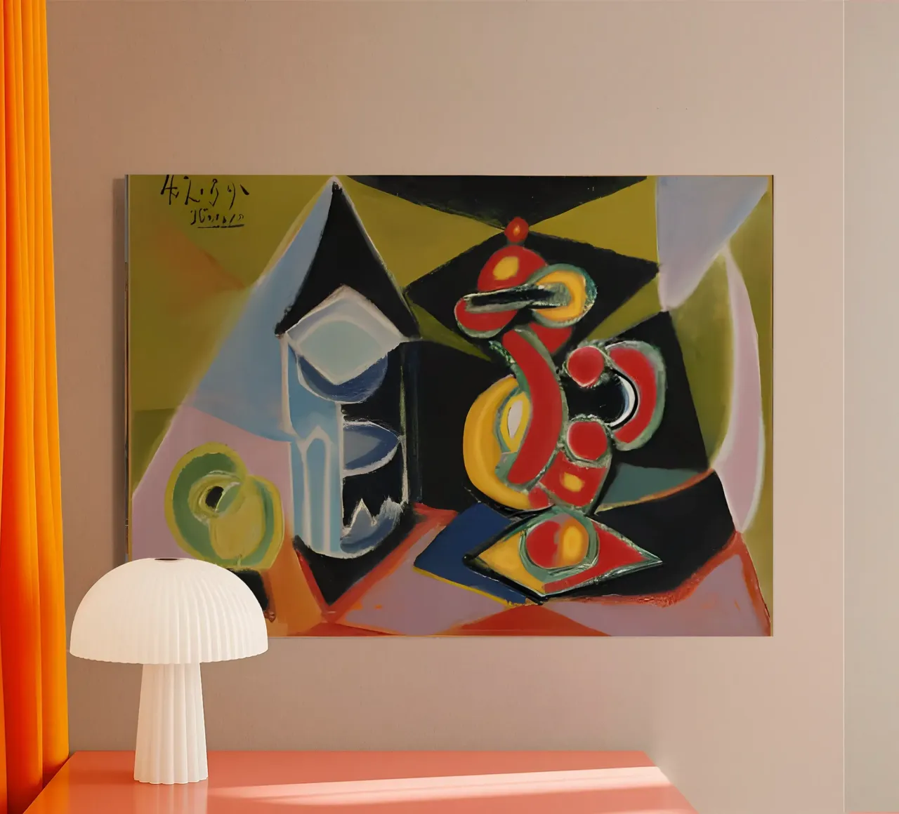 Natura morta astratta Forme geometriche colorate Cubista plexiglass da homdeco