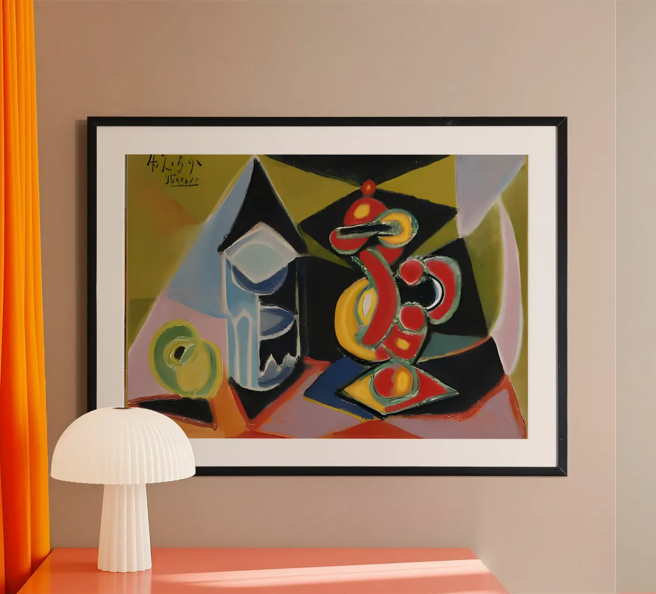 Natura morta astratta Forme geometriche colorate Cubista carta hahnemühle da homdeco
