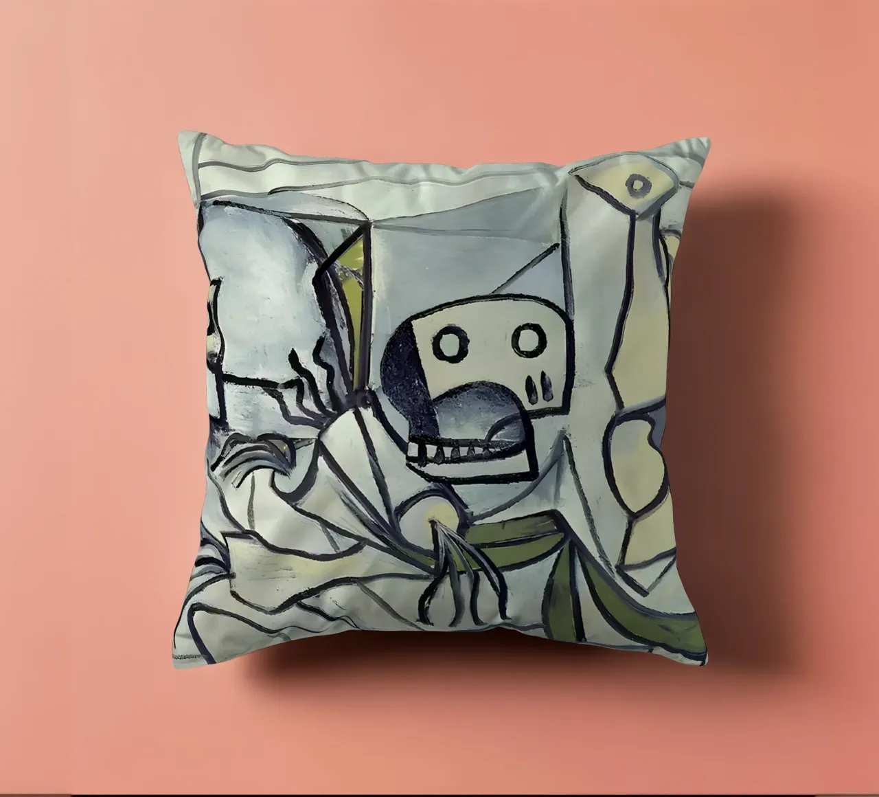 Picasso Teschio e brocca Cubismo analitico cuscino da homdeco