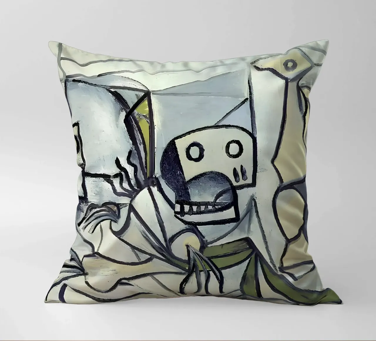 Picasso Teschio e brocca Cubismo analitico cuscino da homdeco