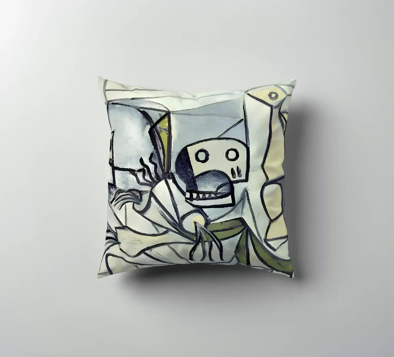 Picasso Teschio e brocca Cubismo analitico cuscino da homdeco