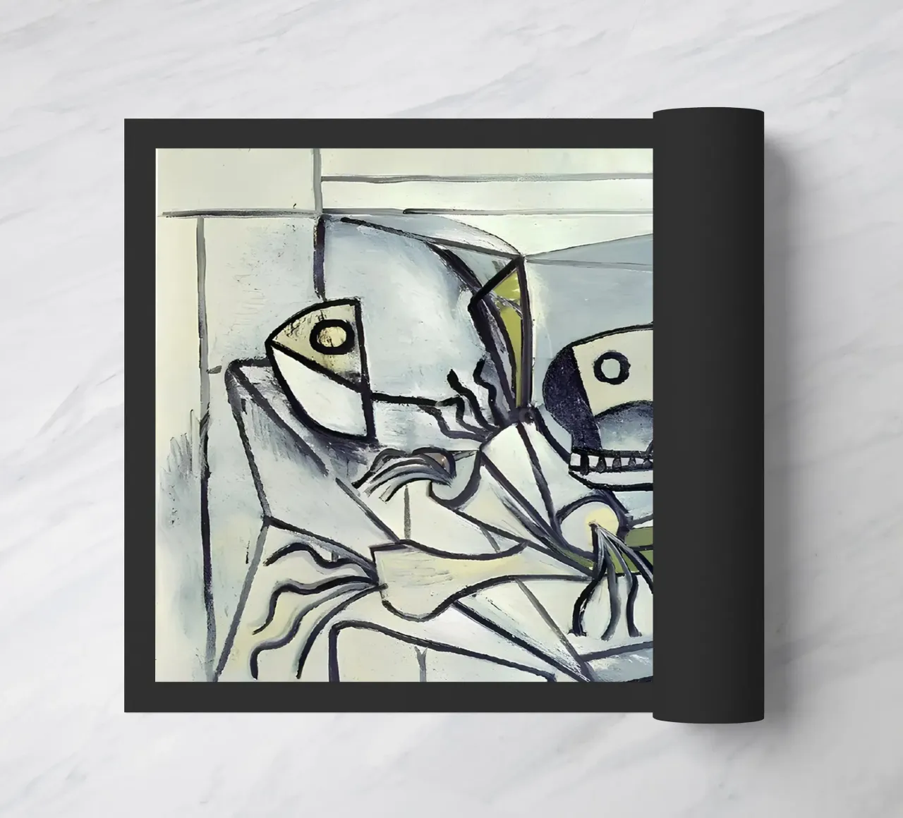 Picasso Teschio e brocca Cubismo analitico zerbino da homdeco