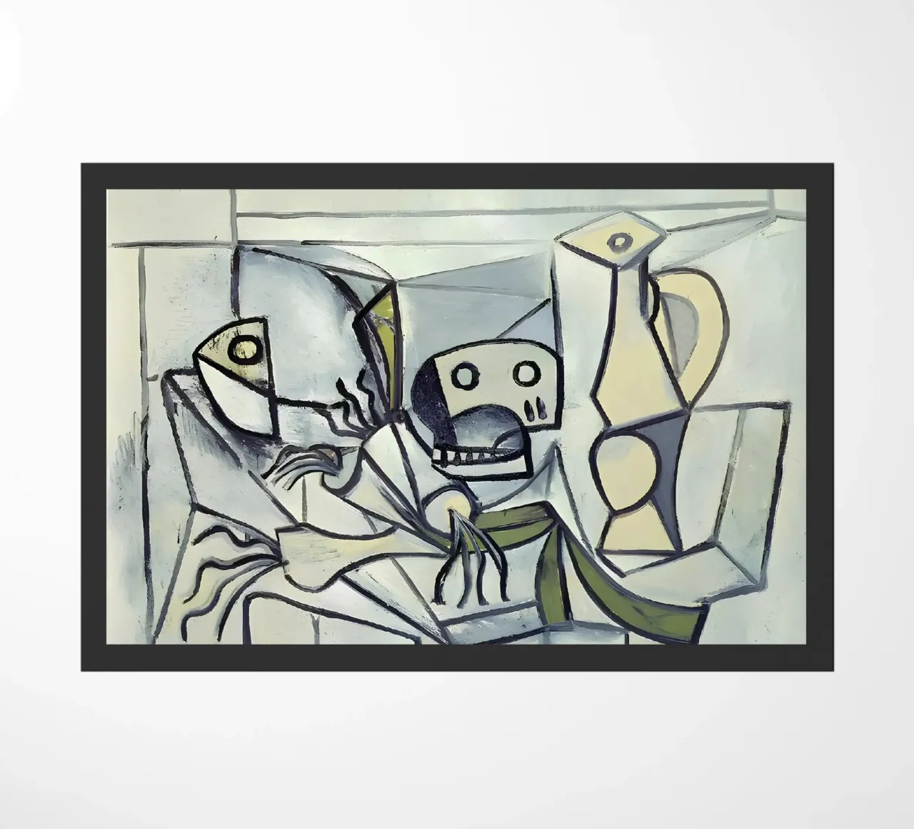 Picasso Teschio e brocca Cubismo analitico zerbino da homdeco