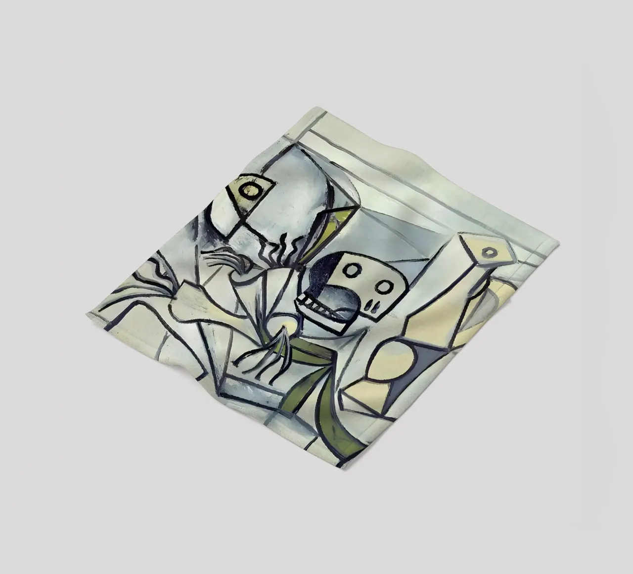 Picasso Teschio e brocca Cubismo analitico coperta in pile da homdeco