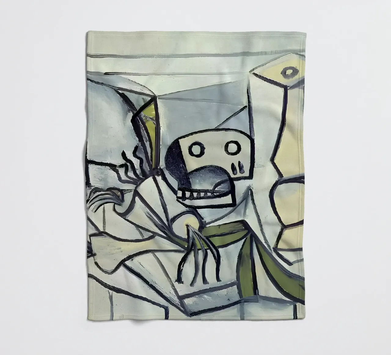 Picasso Teschio e brocca Cubismo analitico coperta in pile da homdeco