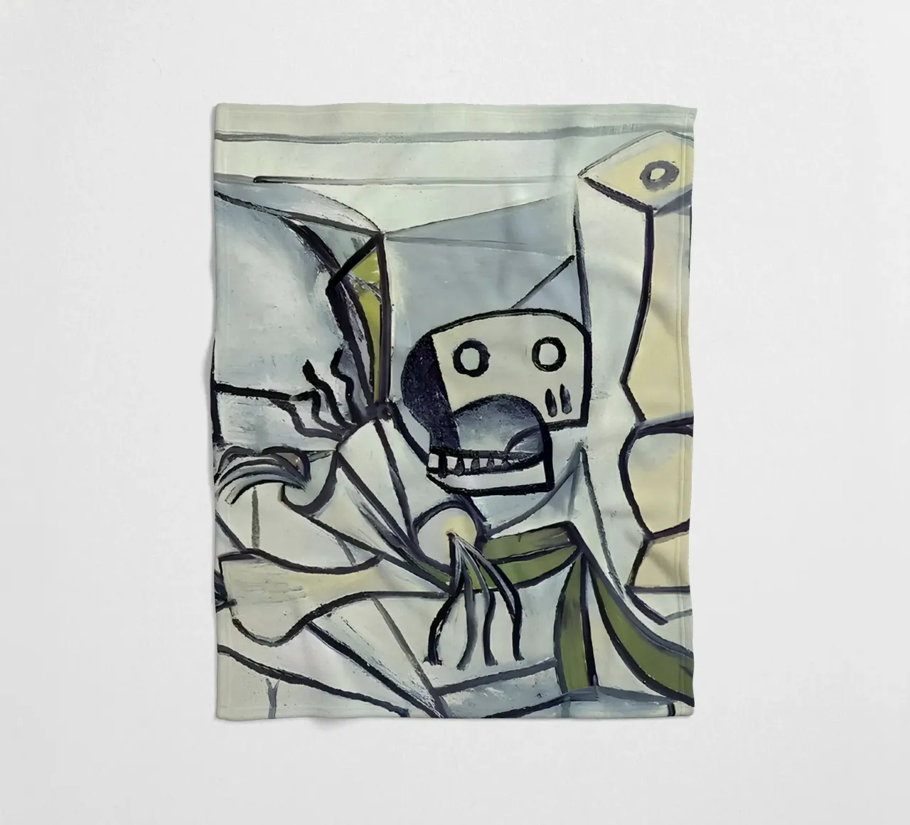 Picasso Teschio e brocca Cubismo analitico coperta in pile da homdeco