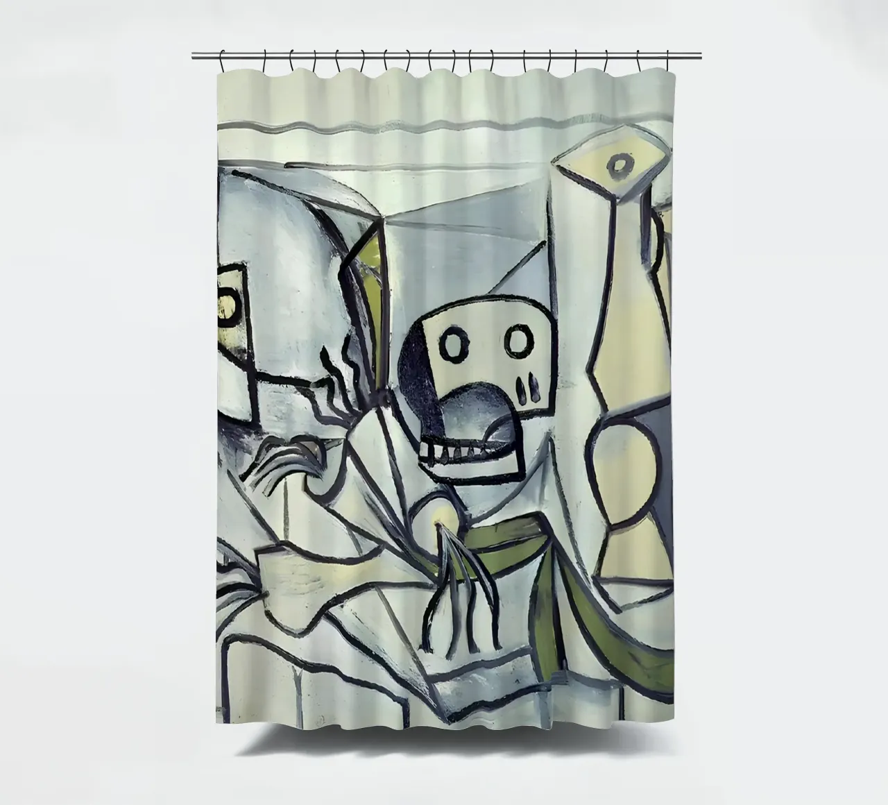 Picasso Teschio e brocca Cubismo analitico tenda da doccia da homdeco