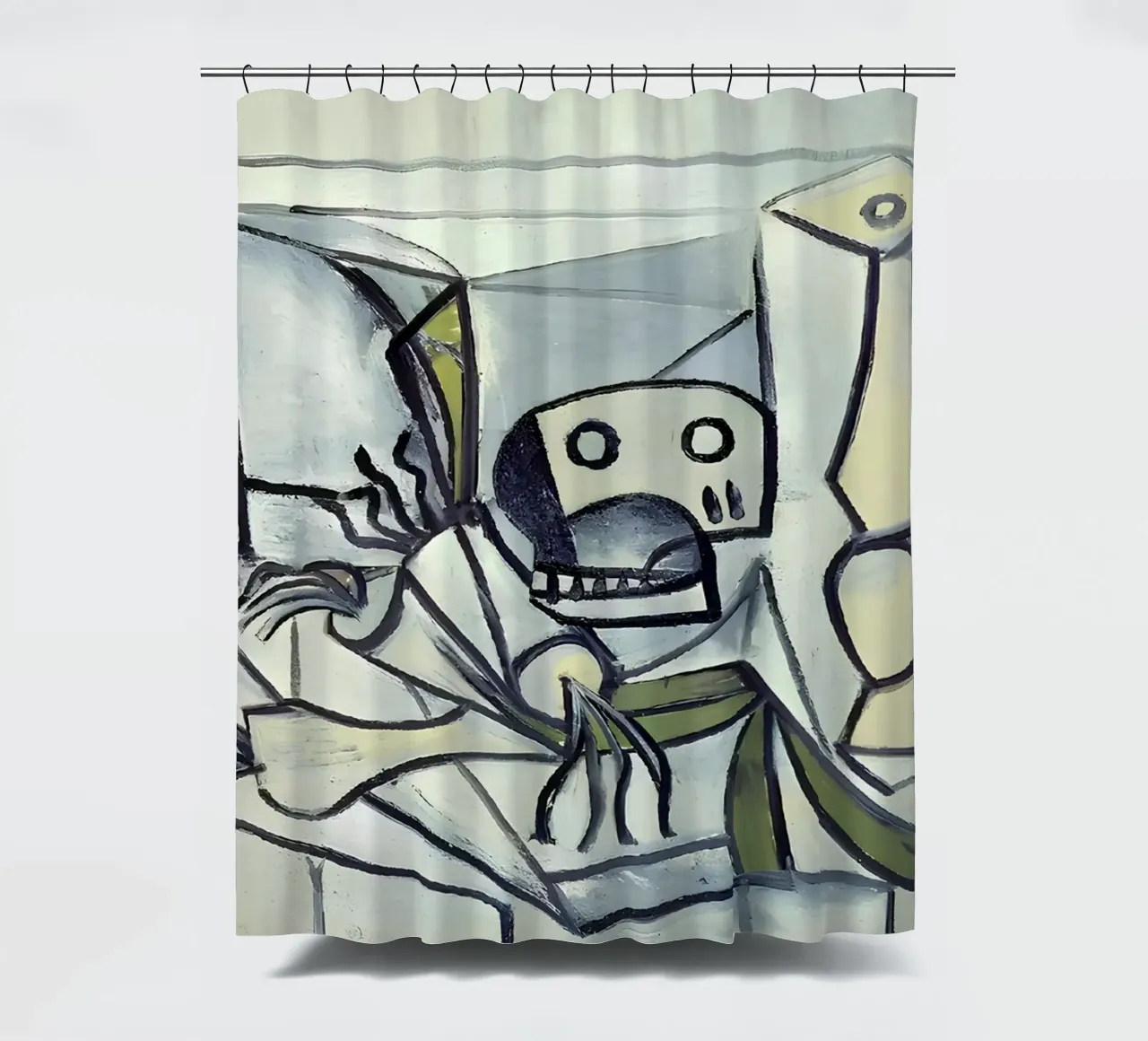 Picasso Teschio e brocca Cubismo analitico tenda da doccia da homdeco