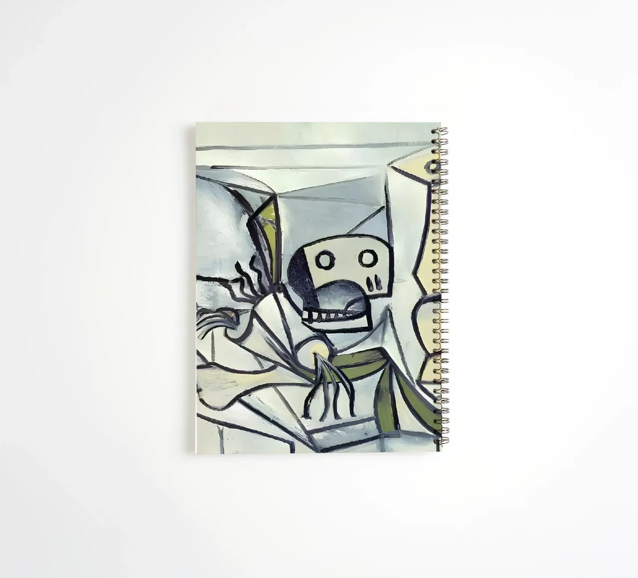 Picasso Totenkopf und Krug Analytischer Kubismus Ringbuch von homdeco