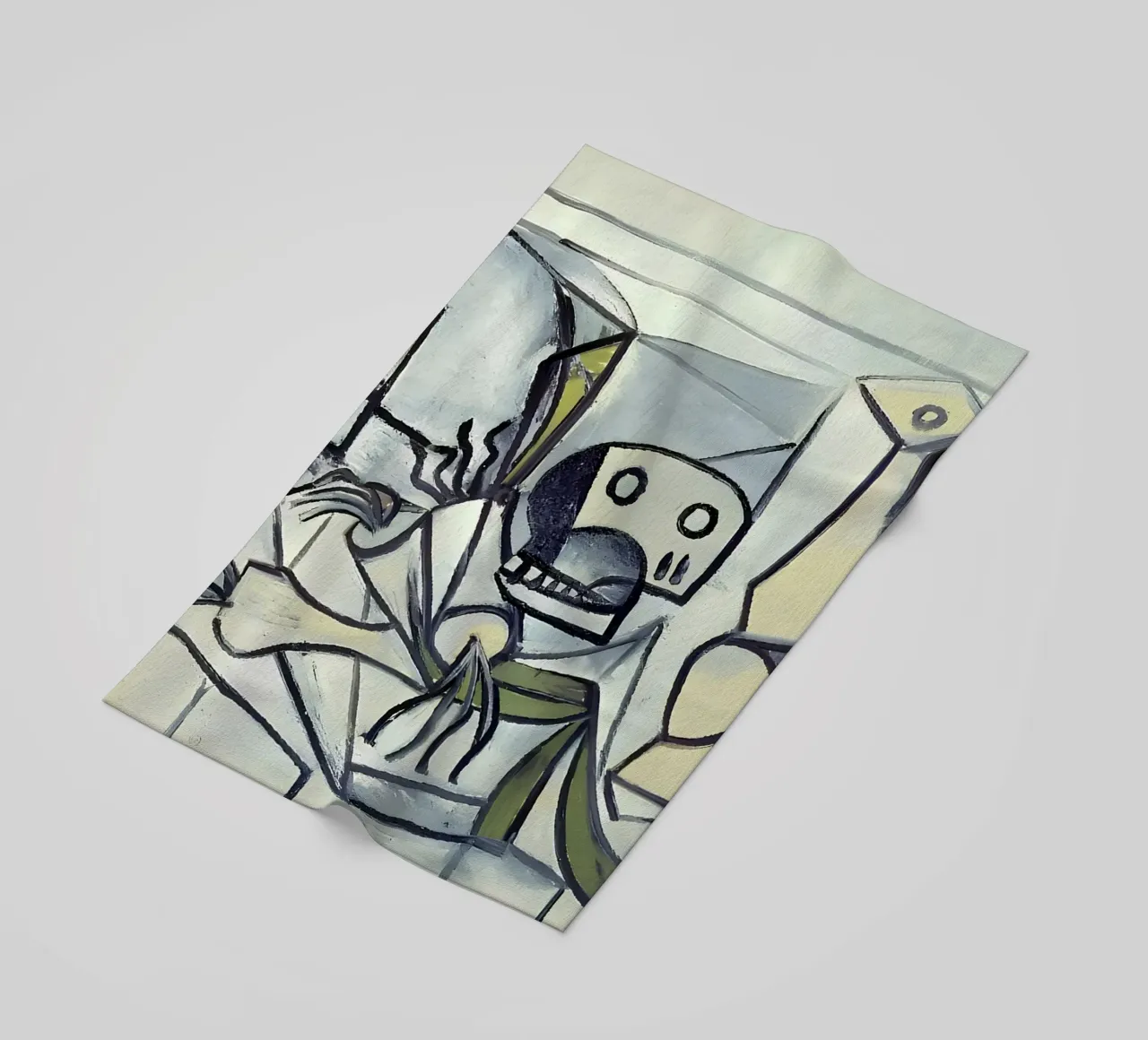 Picasso Teschio e brocca Cubismo analitico telo mare da homdeco