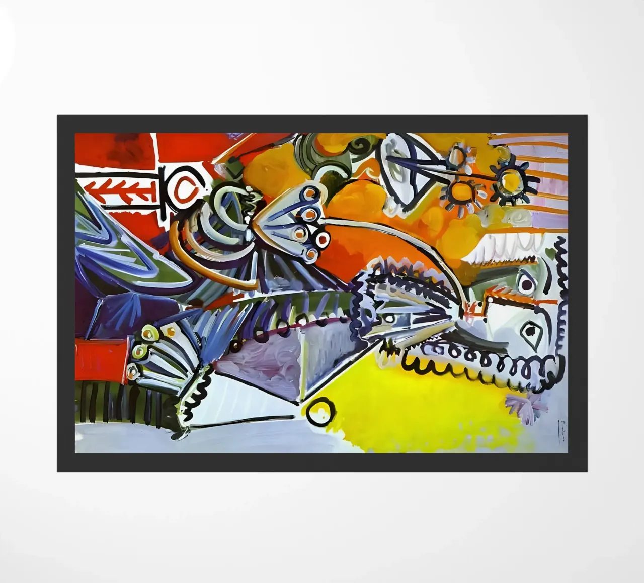 Abstract Dynamic Forms Vibrant Cubist Composition zerbino da homdeco