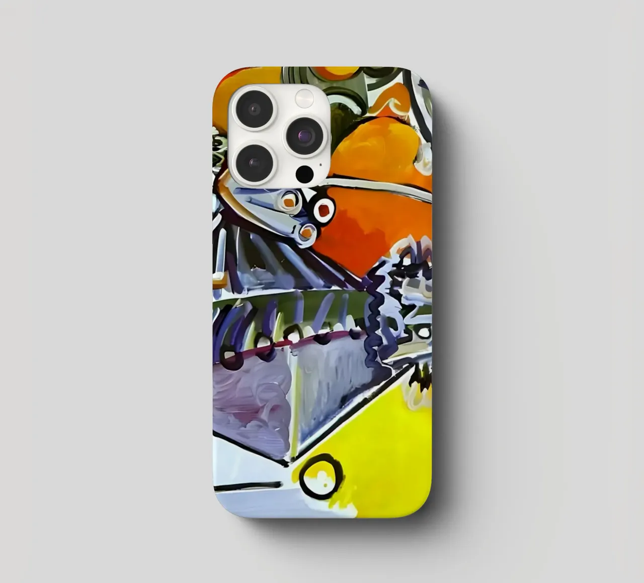 Abstract Dynamic Forms Vibrant Cubist Composition cover iphone da homdeco