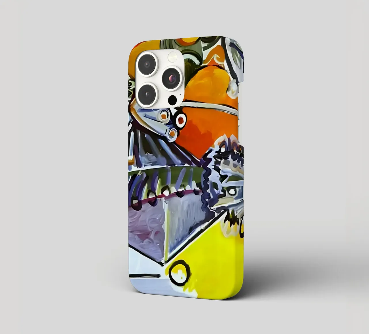Abstract Dynamic Forms Vibrant Cubist Composition cover iphone da homdeco