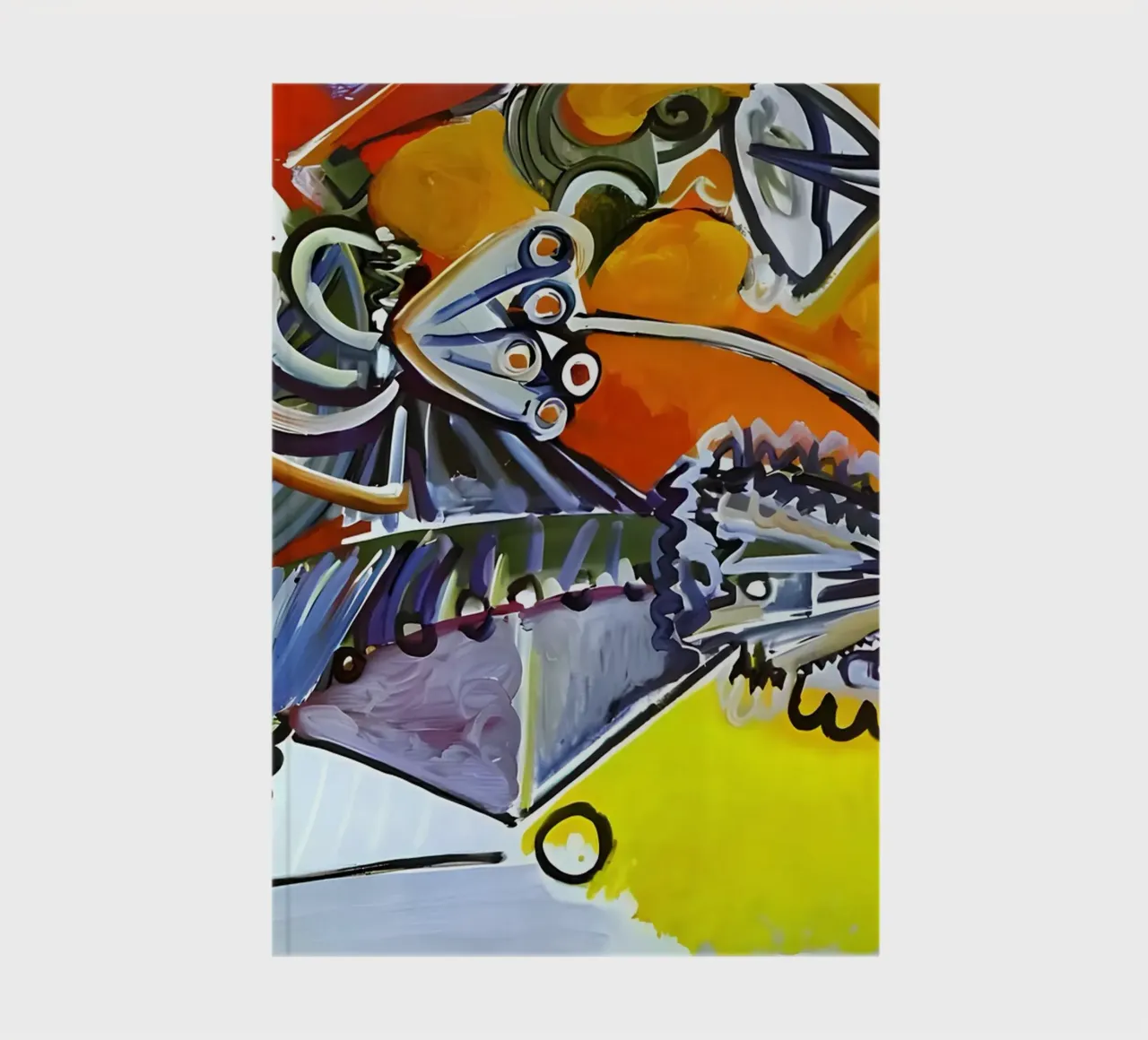 Abstract Dynamic Forms Vibrant Cubist Composition diario da homdeco