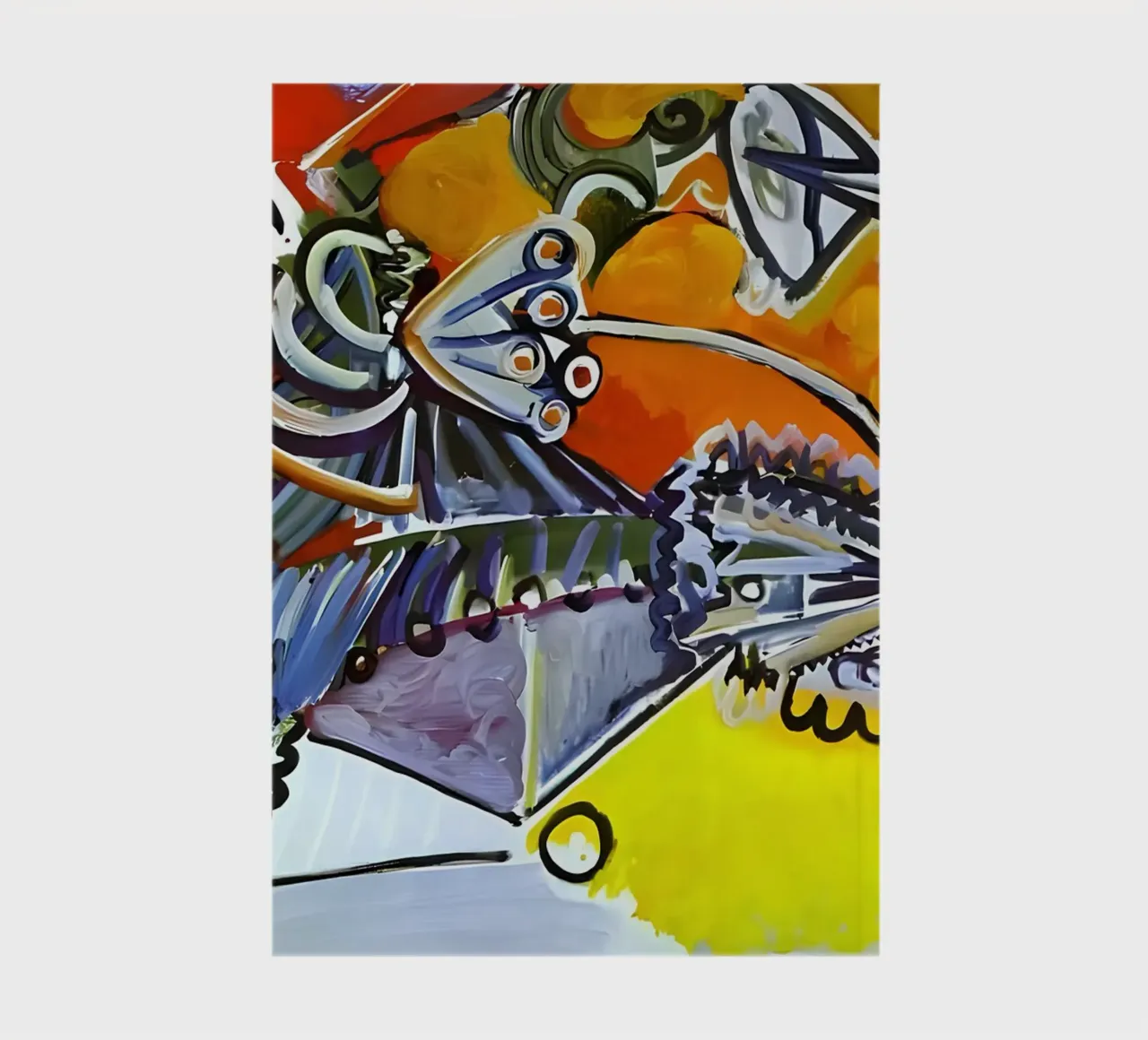 Abstract Dynamic Forms Vibrant Cubist Composition diario da homdeco