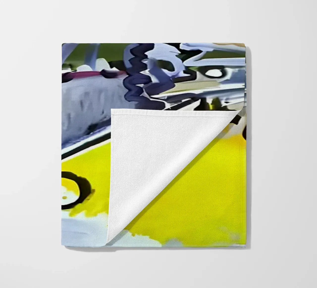 Abstract Dynamic Forms Vibrant Cubist Composition telo mare da homdeco