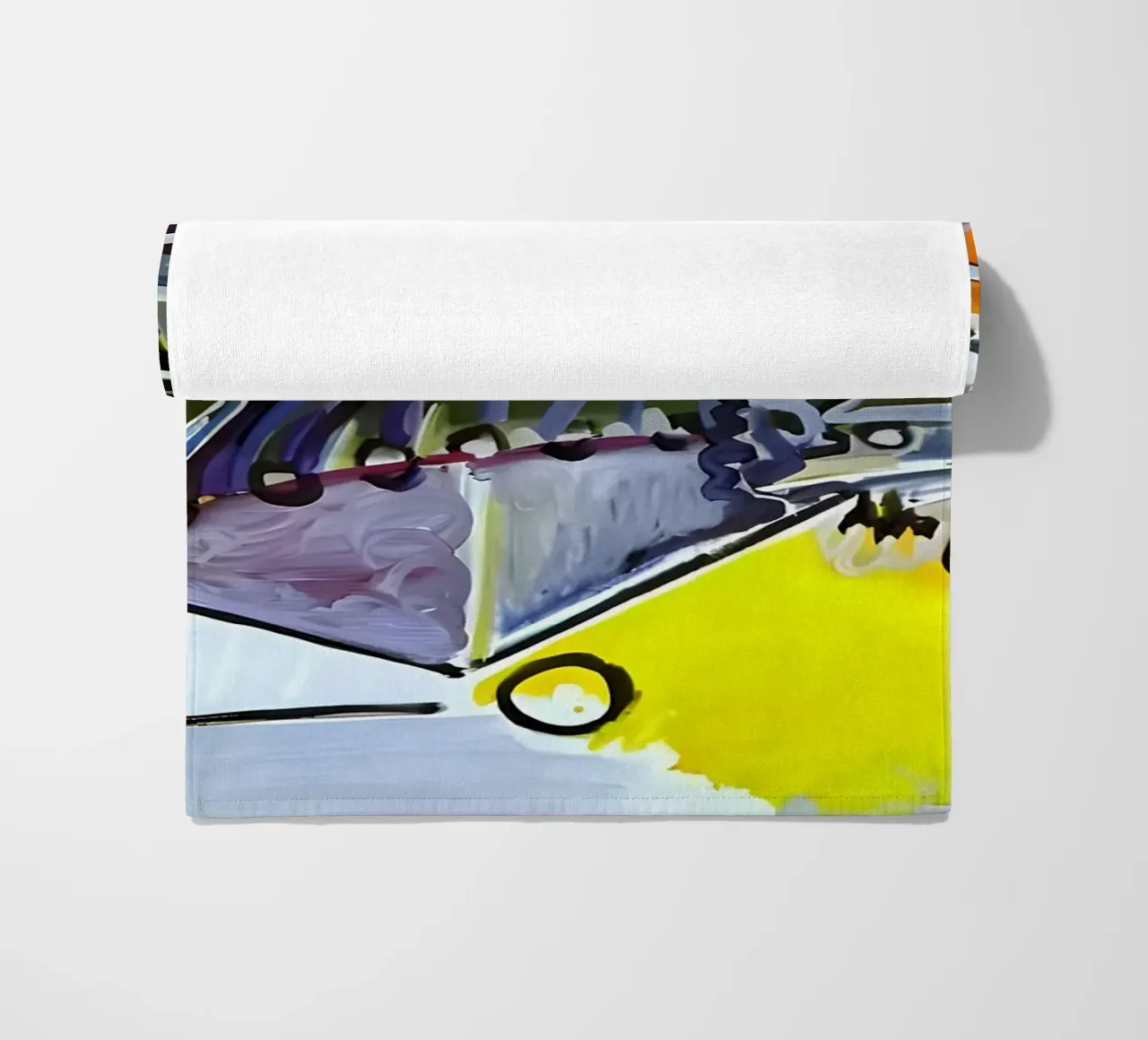 Abstract Dynamic Forms Vibrant Cubist Composition telo mare da homdeco