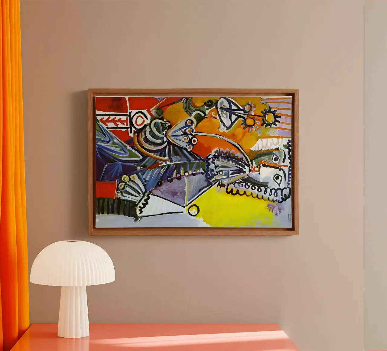 Abstract Dynamic Forms Vibrant Cubist Composition canvas by homdeco