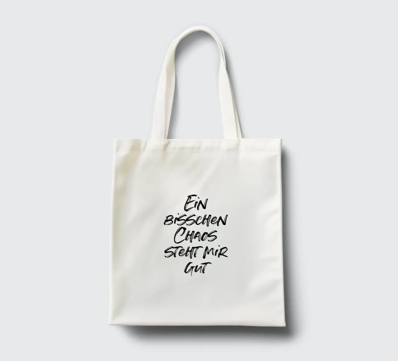 Ein bisschen Chaos steht mir gut | minimalistic design borsa in juta da just typo