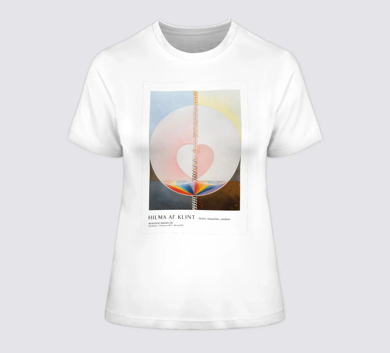 Hilma af Klint Tree of Knowledge Abstract Art Print women's fitted t-shirt by homdeco