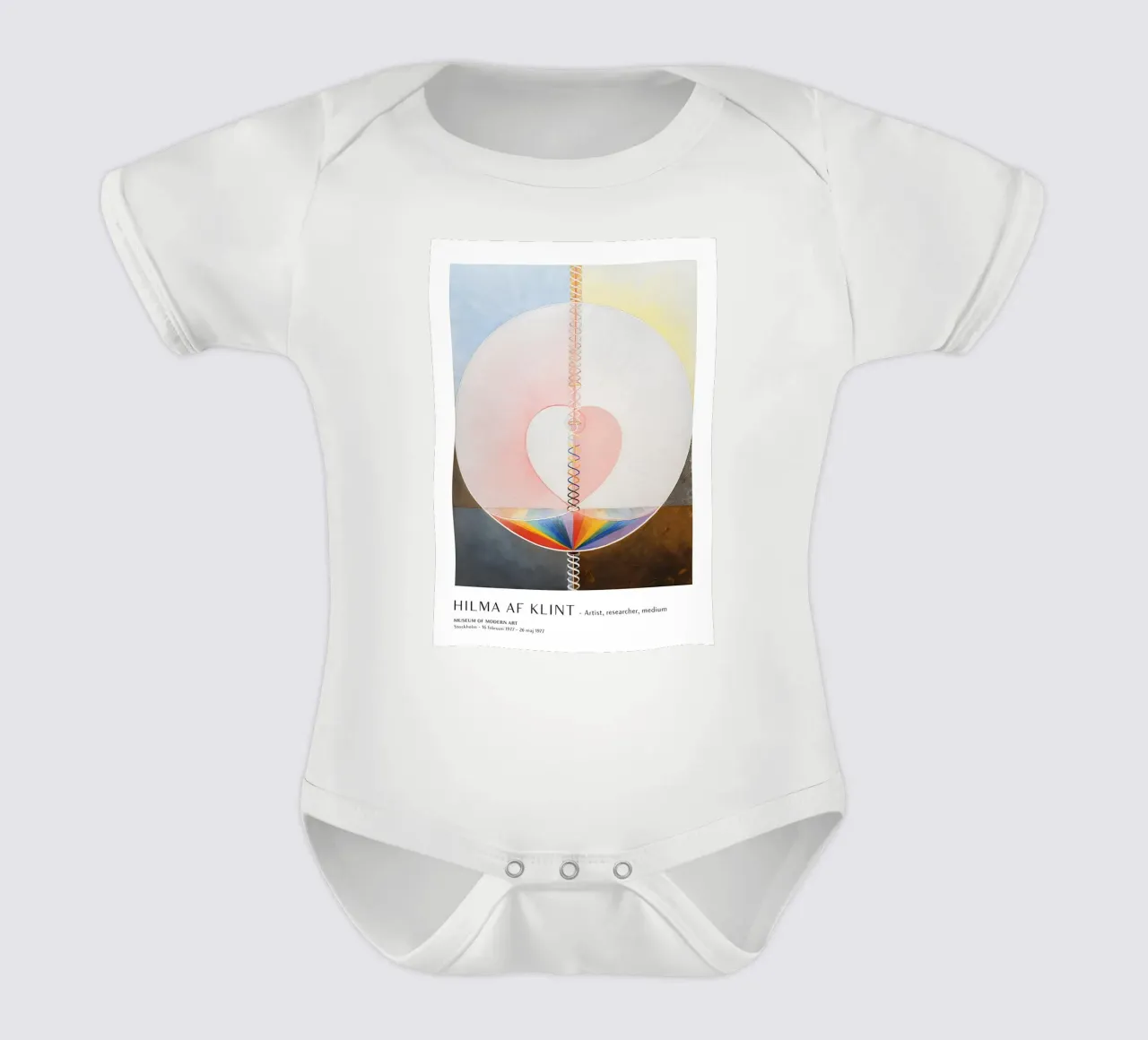 Hilma af Klint Tree of Knowledge Abstract Art Print short-sleeve baby romper by homdeco