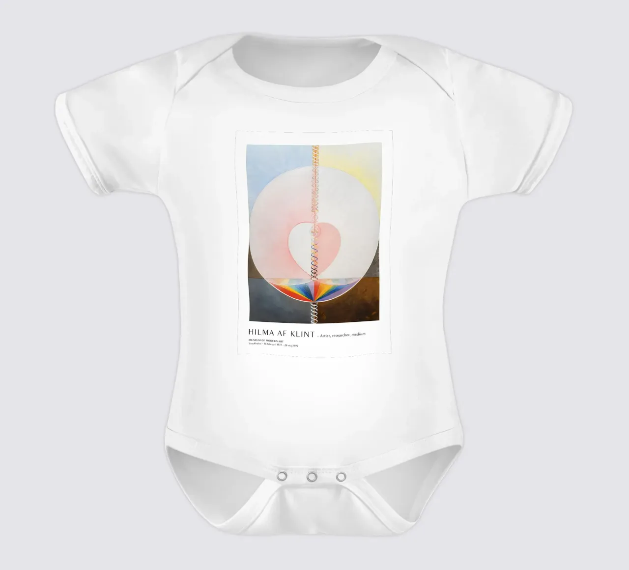 Hilma af Klint Tree of Knowledge Abstract Art Print short-sleeve baby romper by homdeco