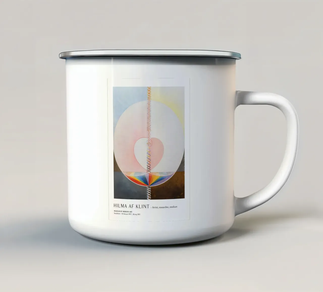 Hilma af Klint Tree of Knowledge Abstract Art Print enamel mug by homdeco