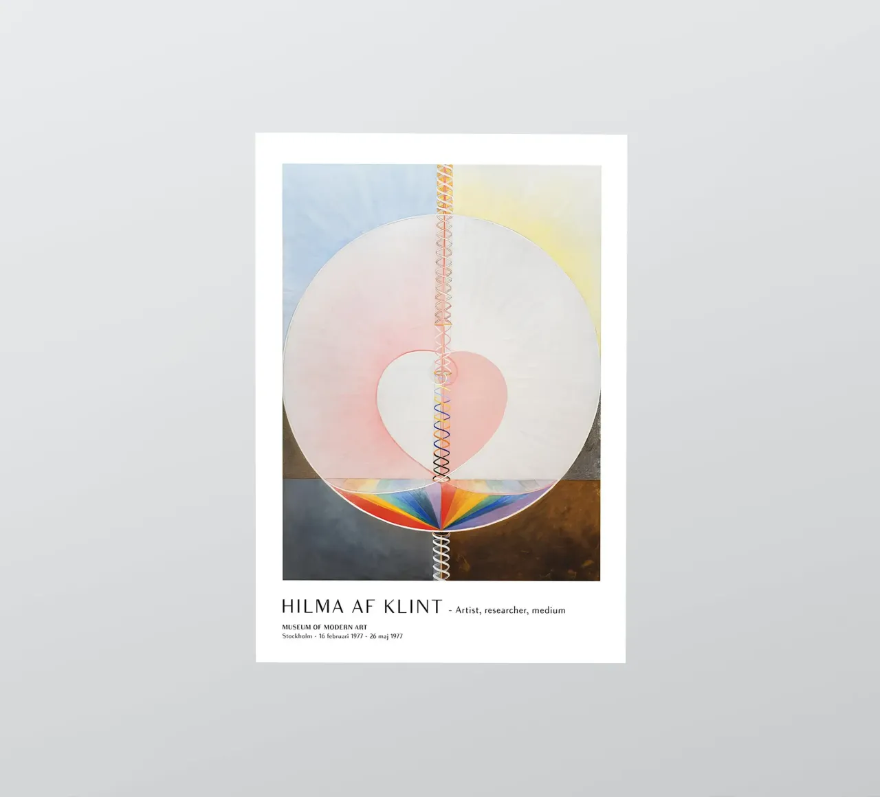 Hilma af Klint Tree of Knowledge Abstract Art Print sticker by homdeco