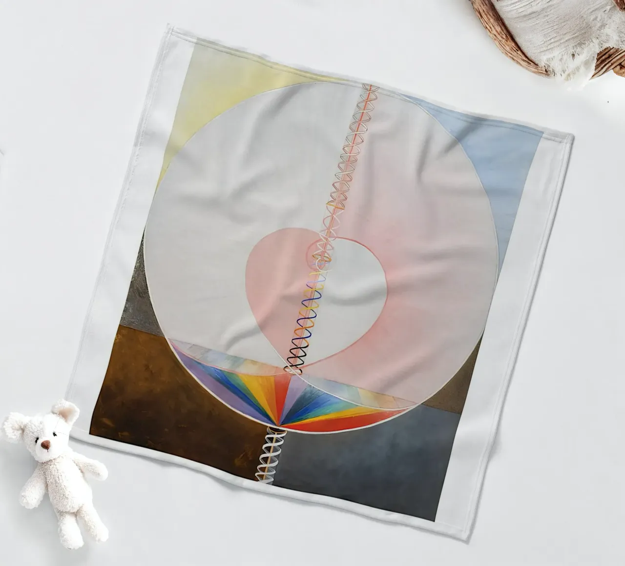 Hilma af Klint Tree of Knowledge Abstract Art Print fleece blanket by homdeco