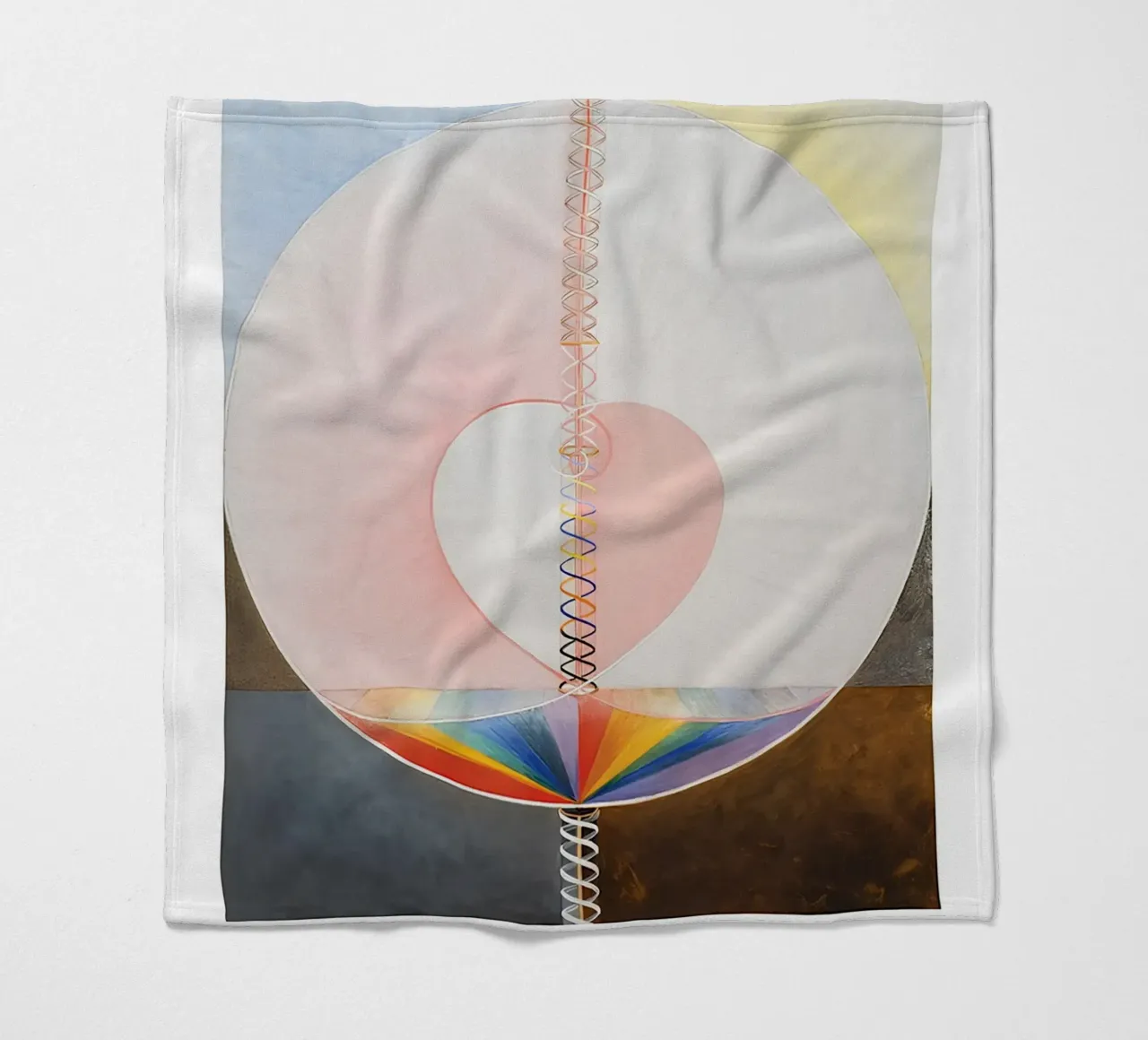 Hilma af Klint Tree of Knowledge Abstract Art Print fleece blanket by homdeco