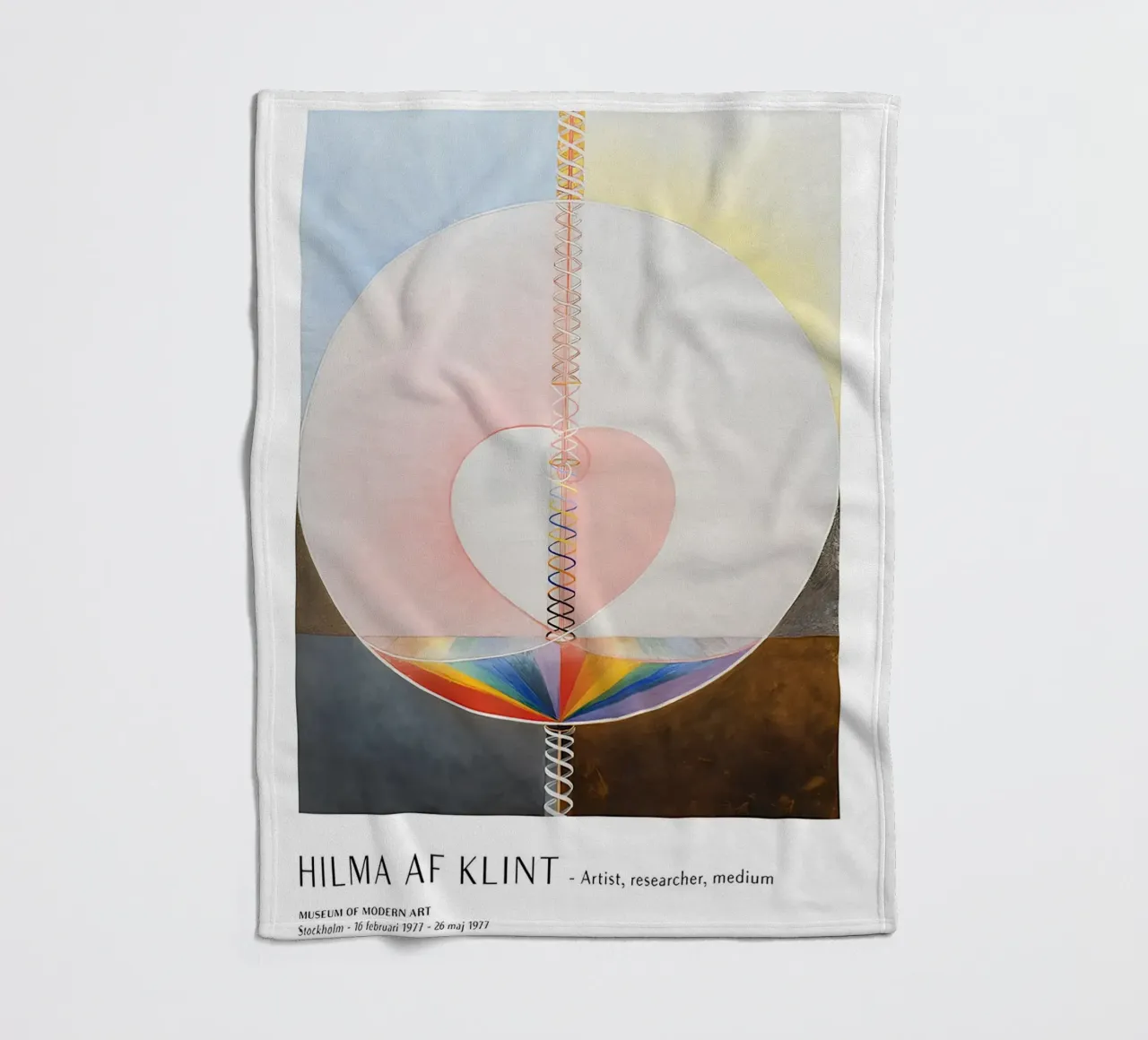 Hilma af Klint Tree of Knowledge Abstract Art Print fleece blanket by homdeco