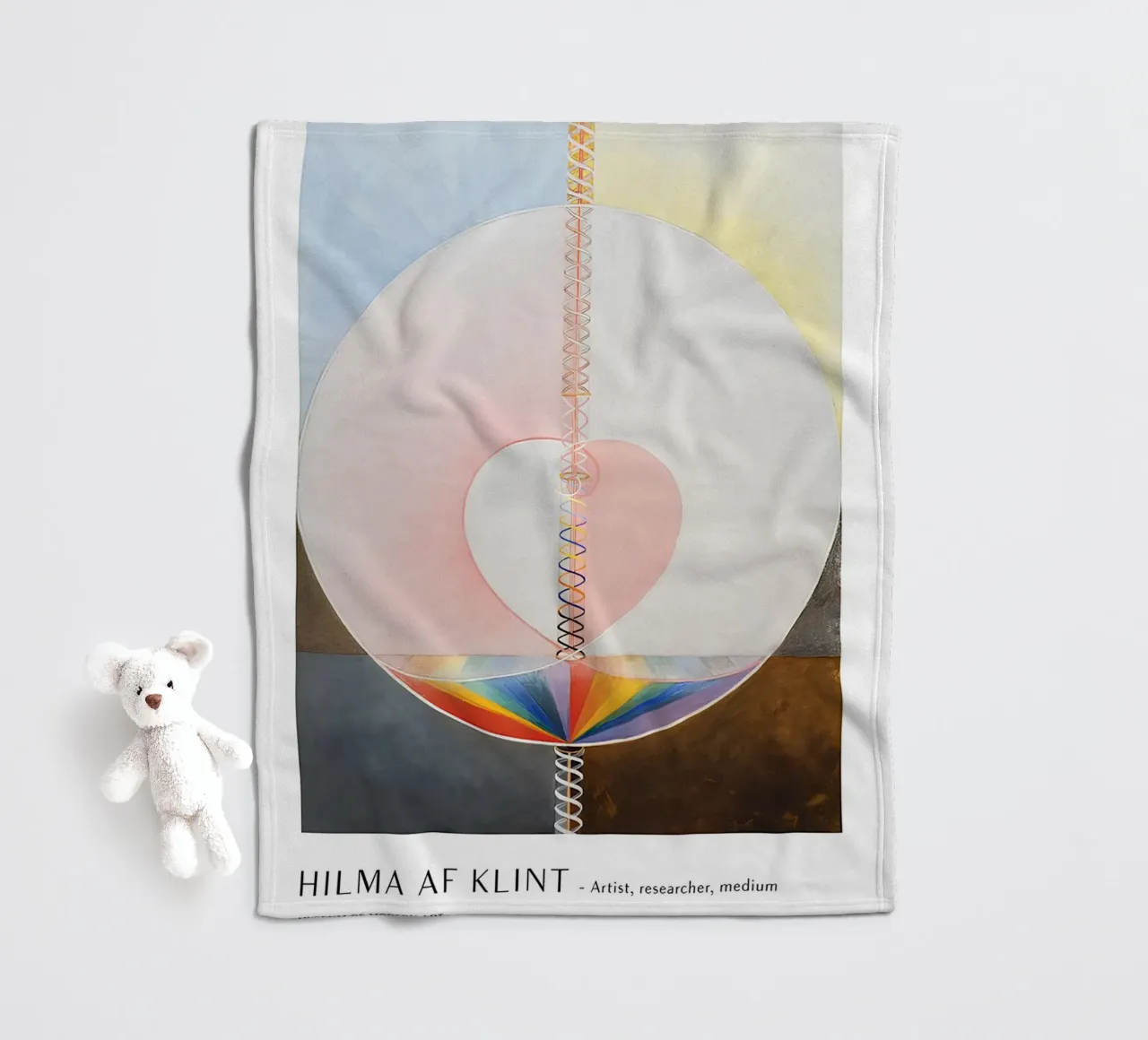 Hilma af Klint Tree of Knowledge Abstract Art Print fleece blanket by homdeco