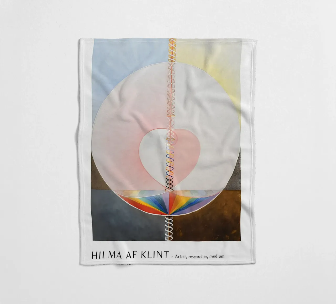 Hilma af Klint Tree of Knowledge Abstract Art Print fleece blanket by homdeco