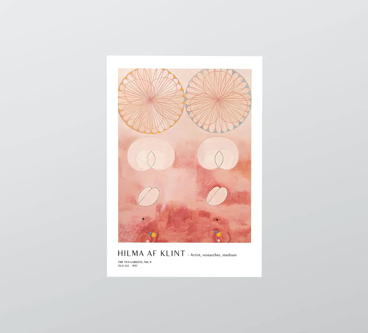 Hilma af Klint Les dix plus grands n° 9 Affiche abstraite autocollant de homdeco